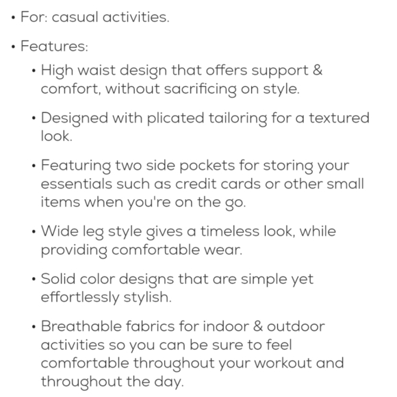 NWT HALARA Plicated Side Pocket Wide Leg Flowy Palazzo Casual Cotton Pant - Picture 2 of 10